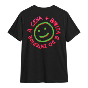 CAMISETA A CENA MAIS BONITA É DO INTERIOR PRETA